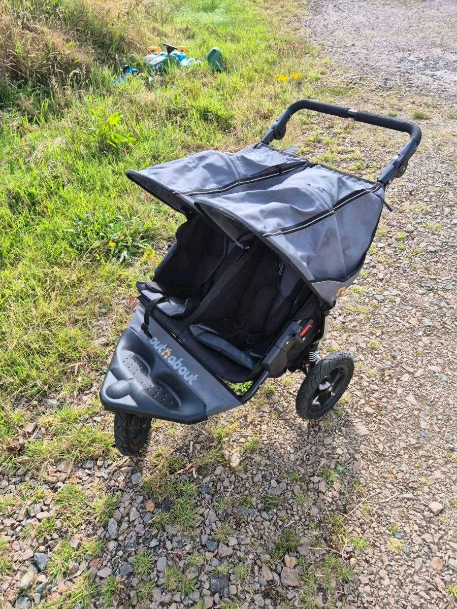 Outnabout Nipper Double Buggy Steel Grey - Image 3
