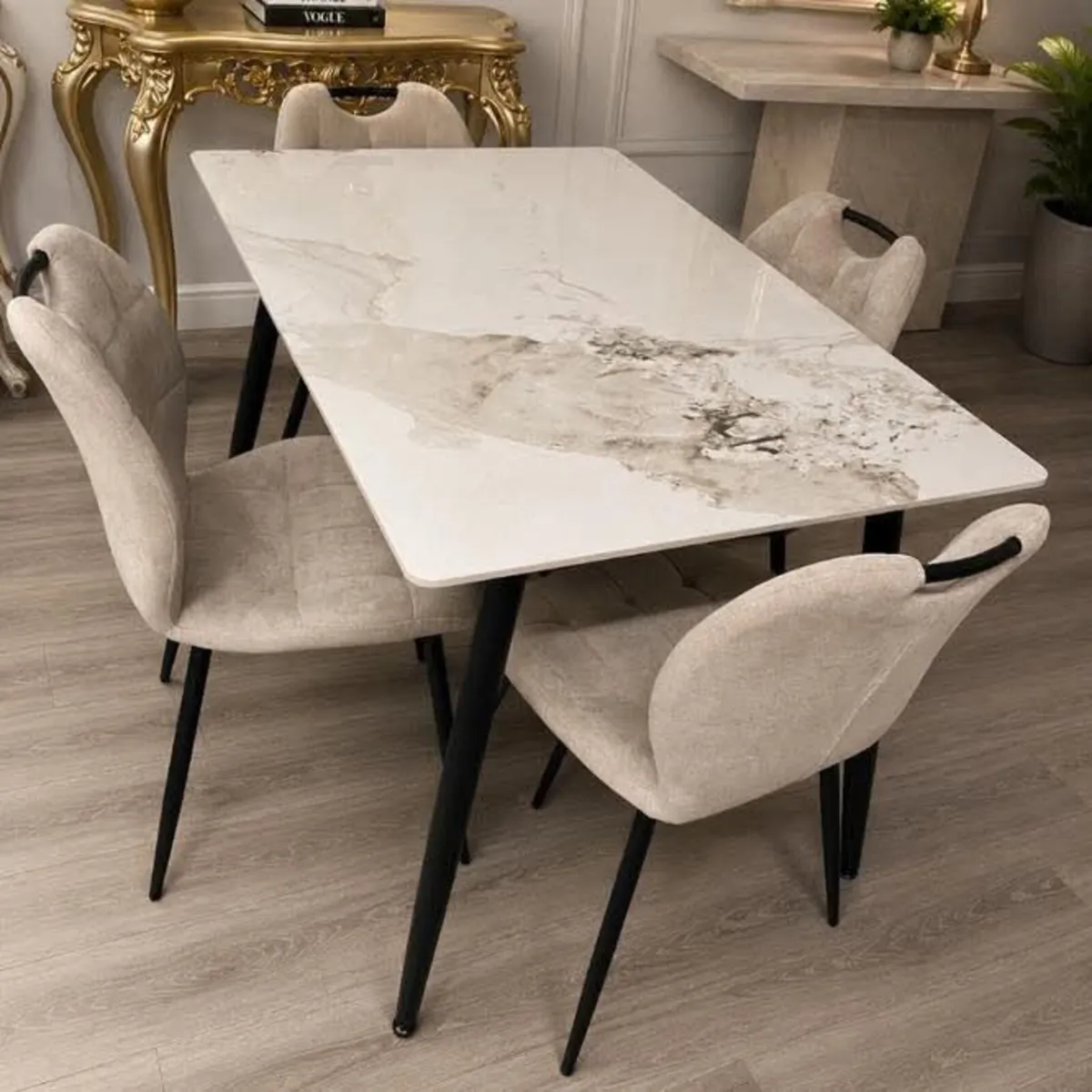 Kitchen Dining Table With Chairs - Image 3