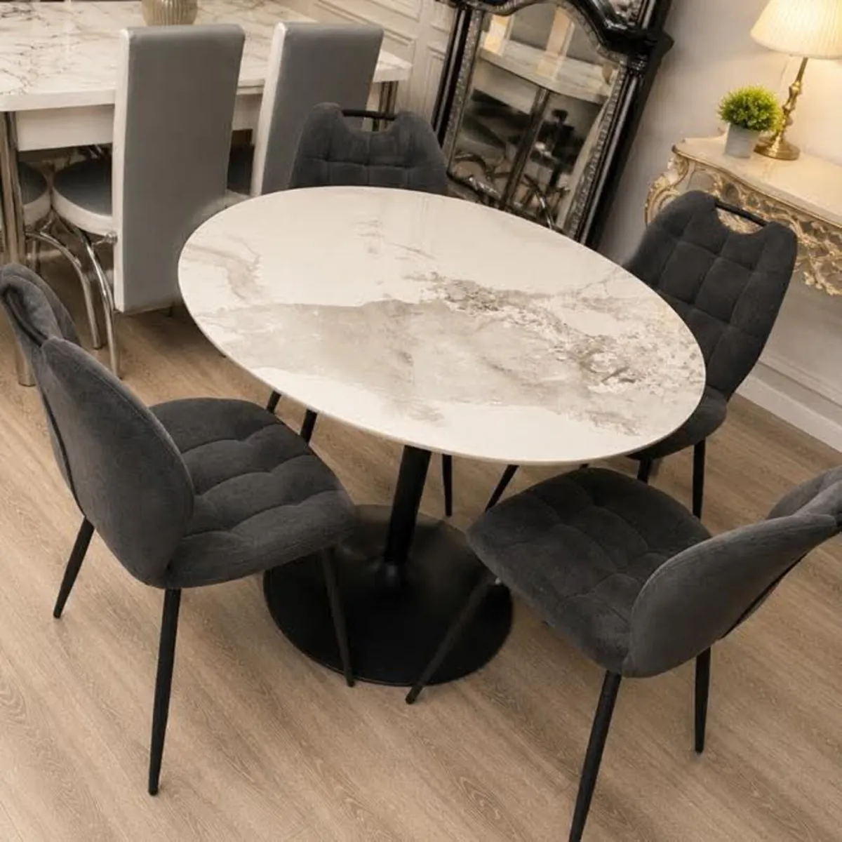 Kitchen Dining Table With Chairs - Image 4