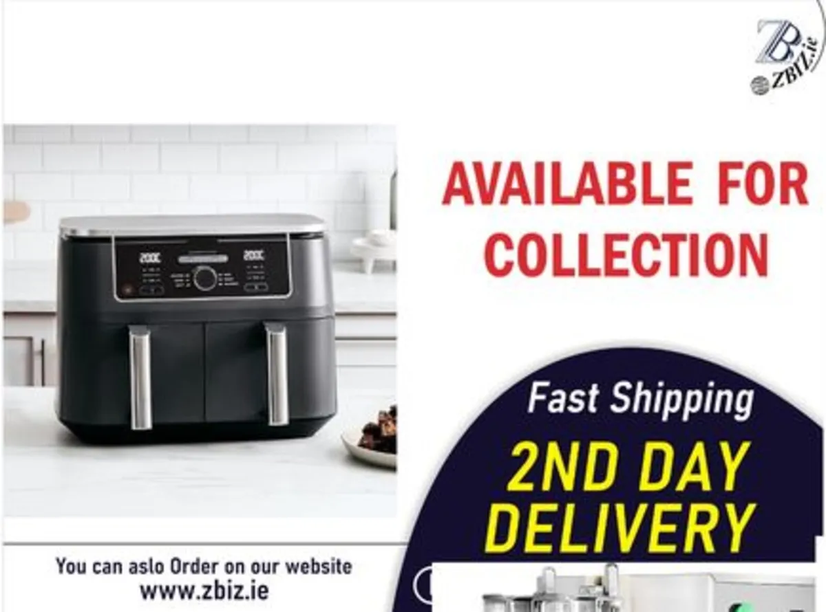 9.5L Air Fryer Dual Drawer 6 in1 (Duark Drawer) - Image 1