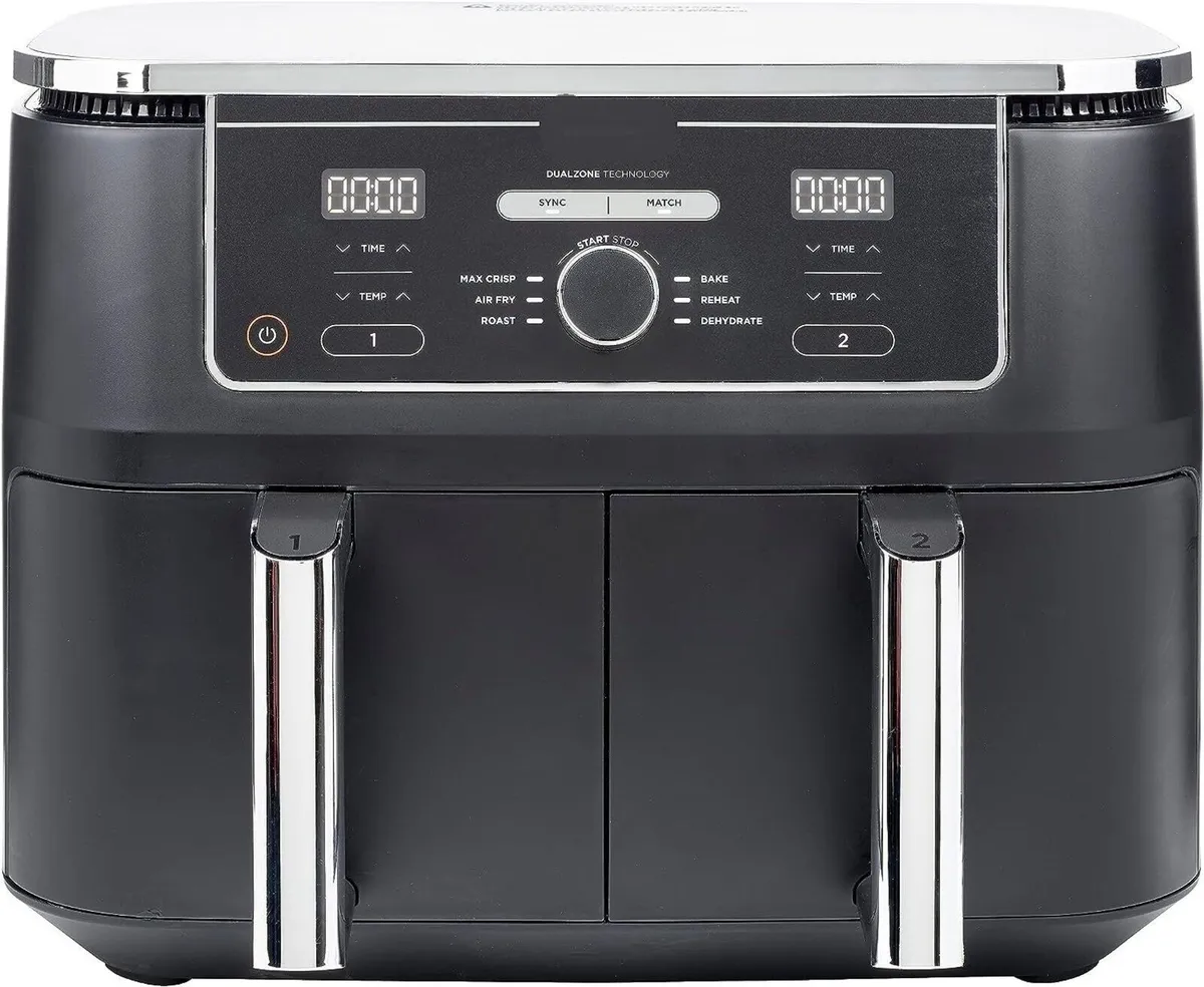 9.5L Air Fryer Dual Drawer 6 in1 (Duark Drawer) - Image 3