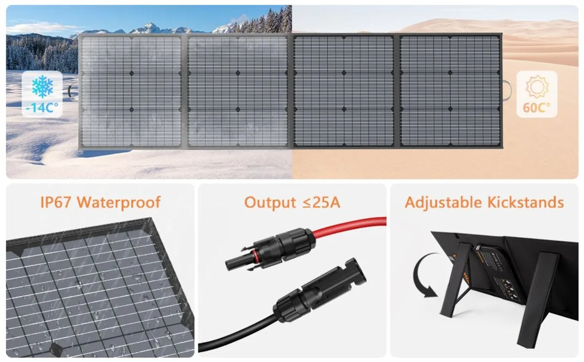 220W portable solar panel for campervan boat home - Image 4
