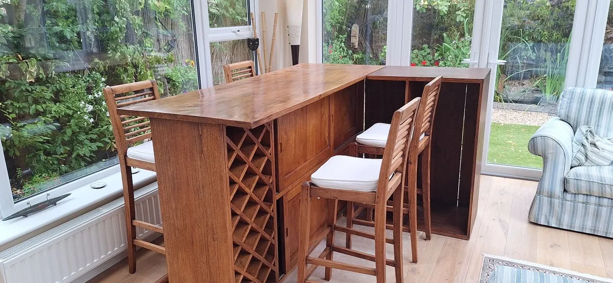 Solid Teak Bar - Image 1