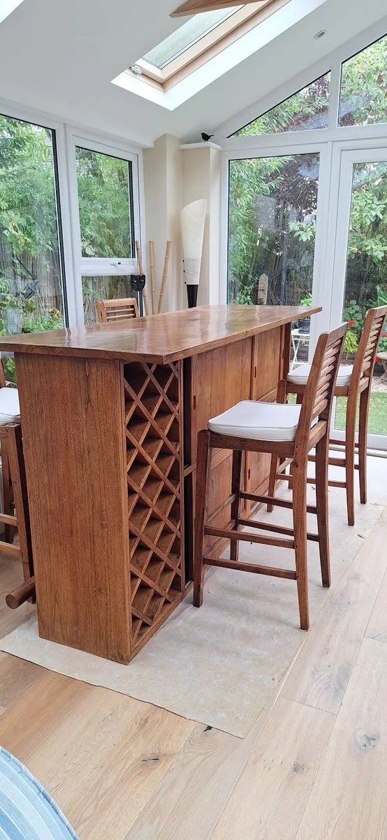 Solid Teak Bar - Image 3