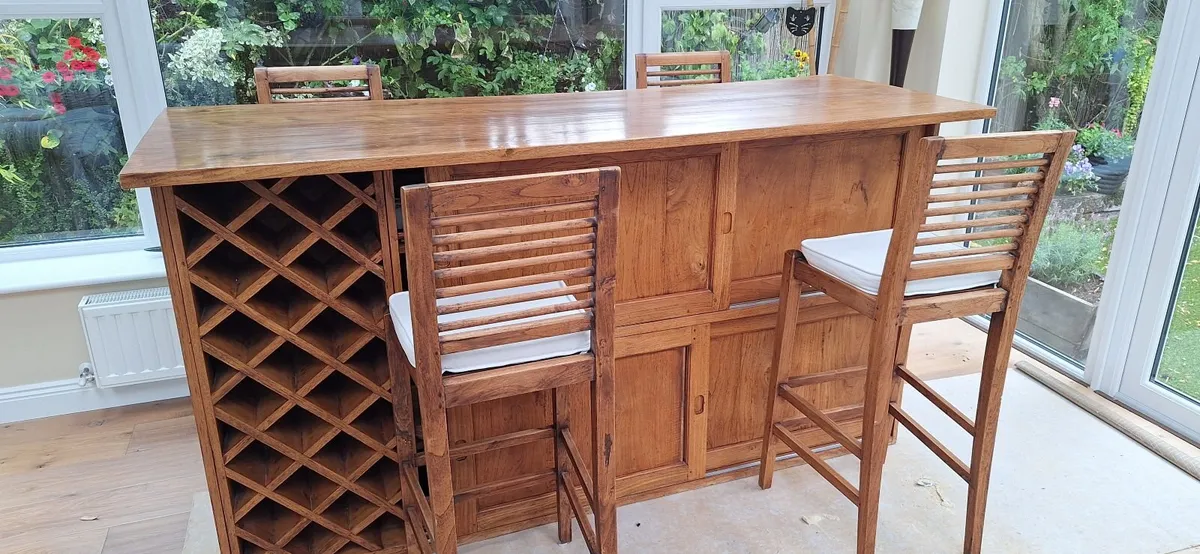 Solid Teak Bar - Image 4