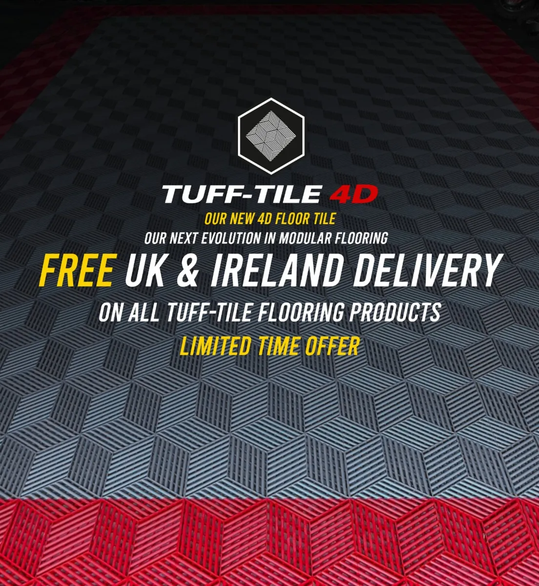 Tuff Tile NEW 4D DESIGN Garage Showroom Shop Gym - Image 1
