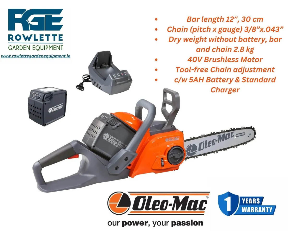 Oleo Mac GS I30 Cordless chainsaw kit - Image 1