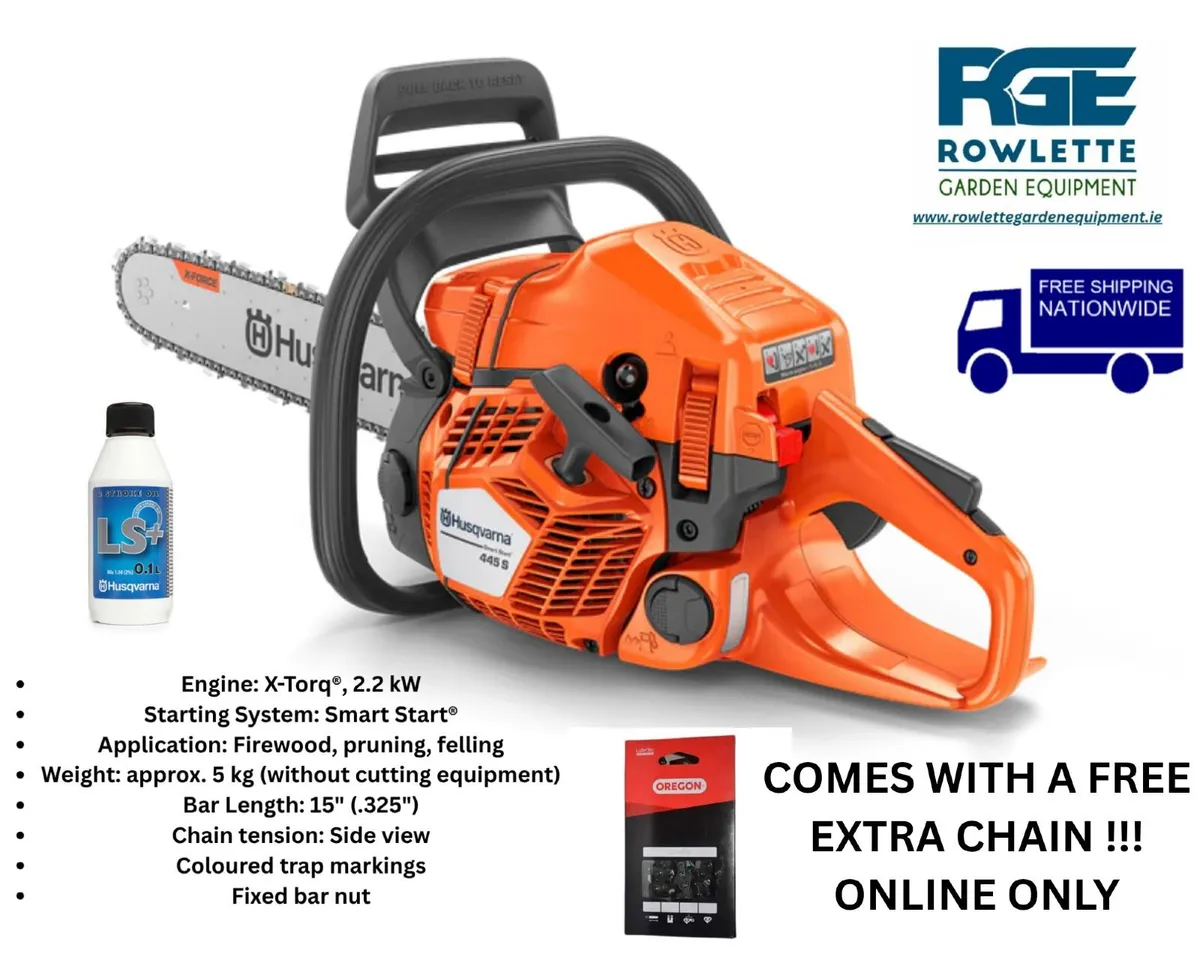 Husqvarna 445S Chainsaw - Image 1