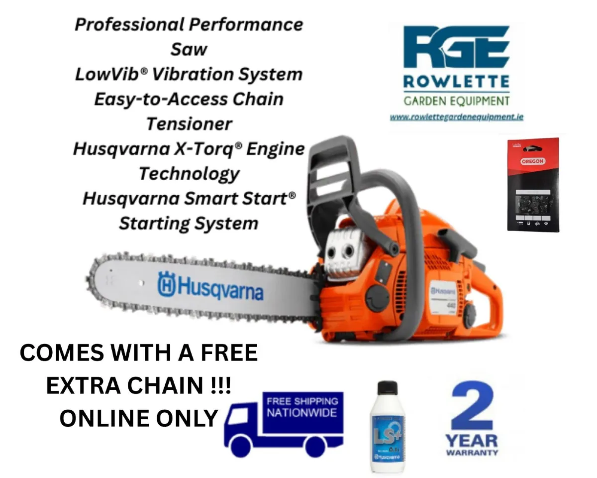 Husqvarna Chainsaw 440 15"Bar & Chain - Image 2