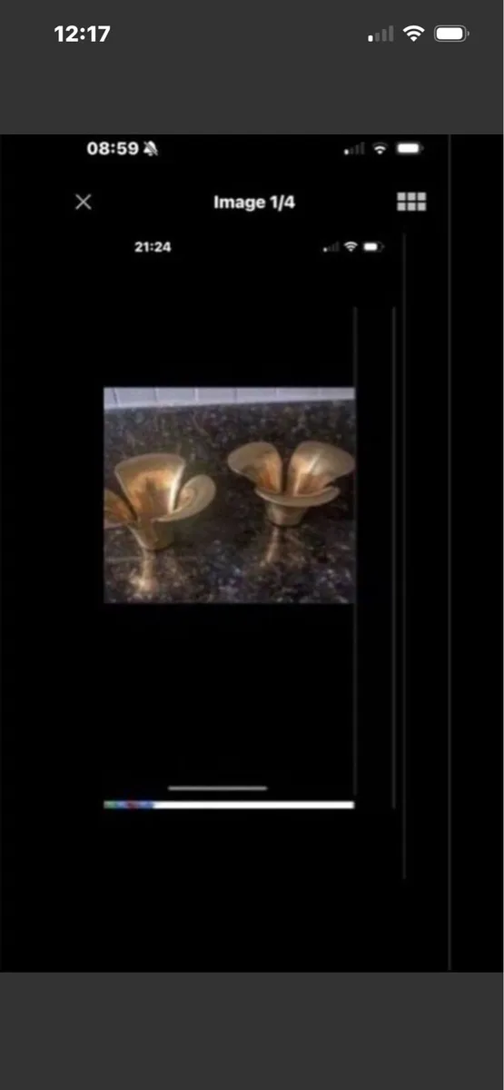 Brass Candleholder Set - Image 1