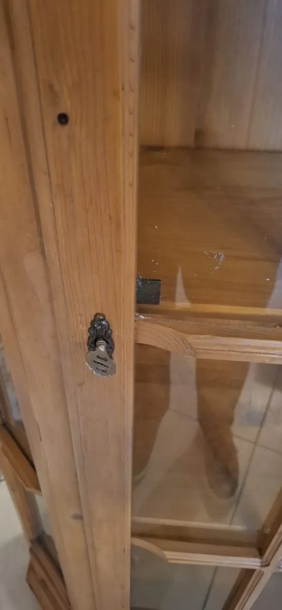 Solid wood glass cabinet - Image 2