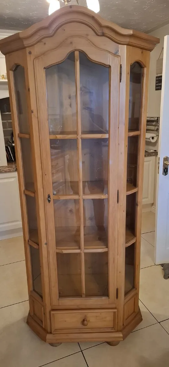 Solid wood glass cabinet - Image 1
