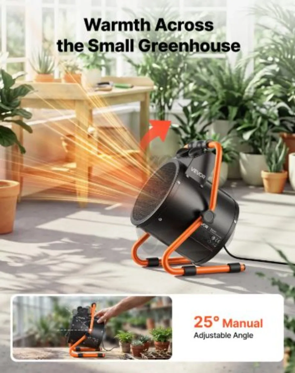 Greenhouse Heater, 2000W Electric Space Heater - Image 3