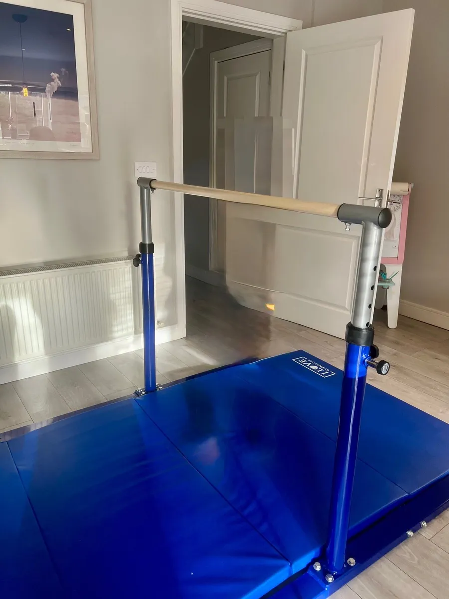 I Love Gymnastics High Bar + Mat Set - Like New -