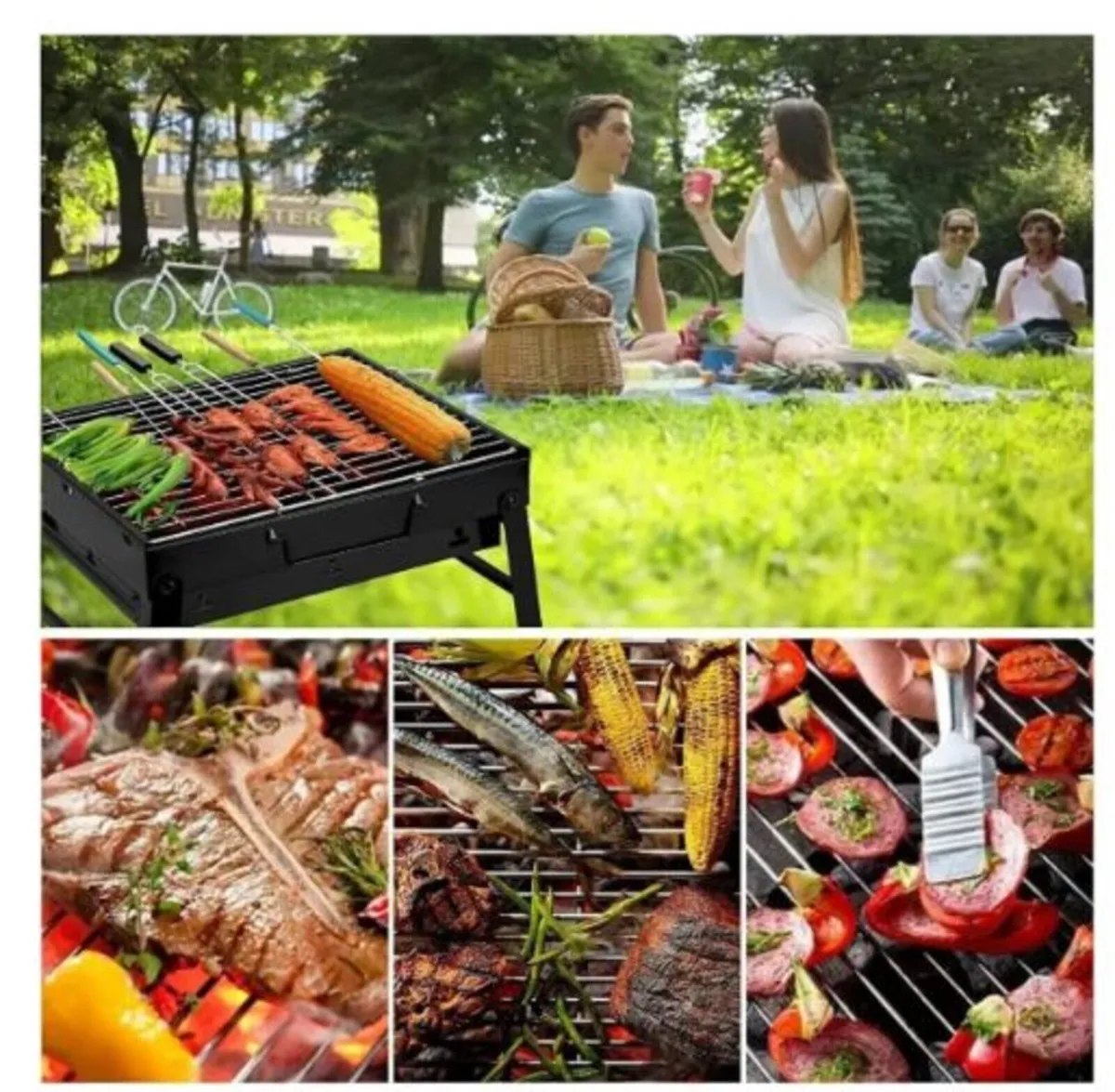 BBQ Charcoal Grill Portable BBQ 20.47x11.61x8.74 - Image 4