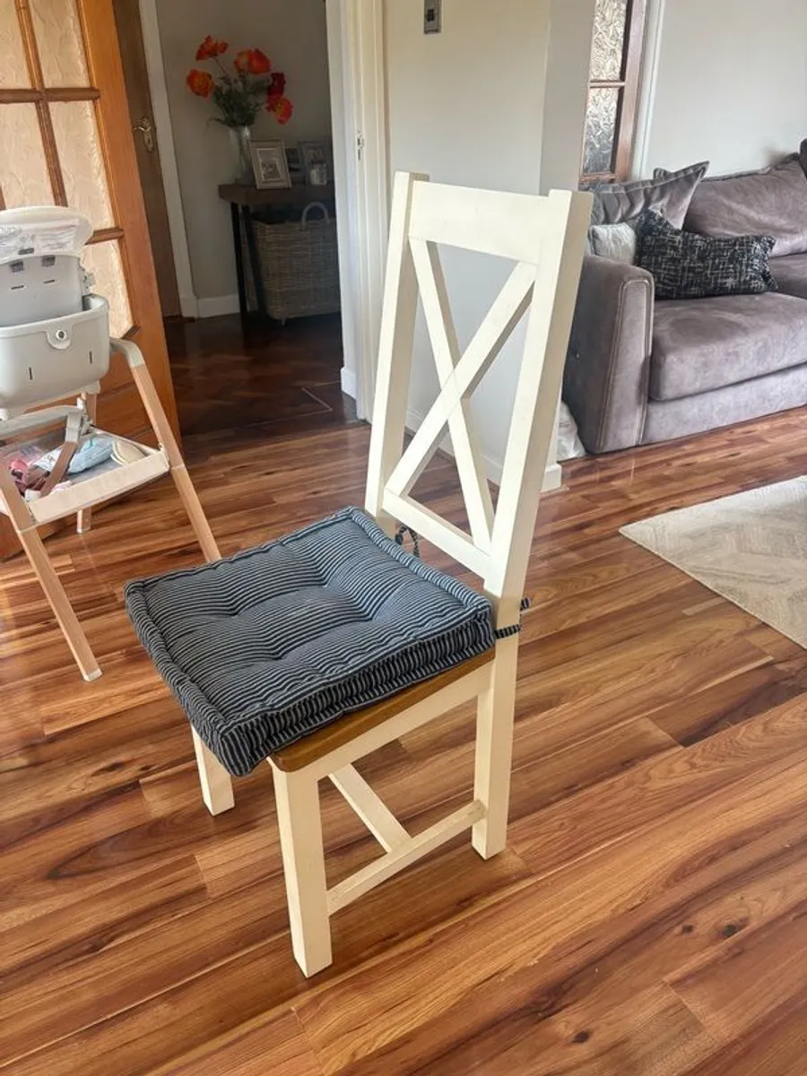 dinning room table and 4 chairs , glass for top of table - Image 3