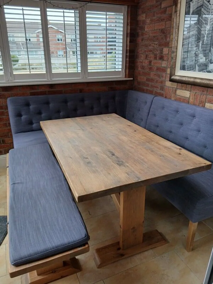 Dining Corner Booth, table and bench - Image 1