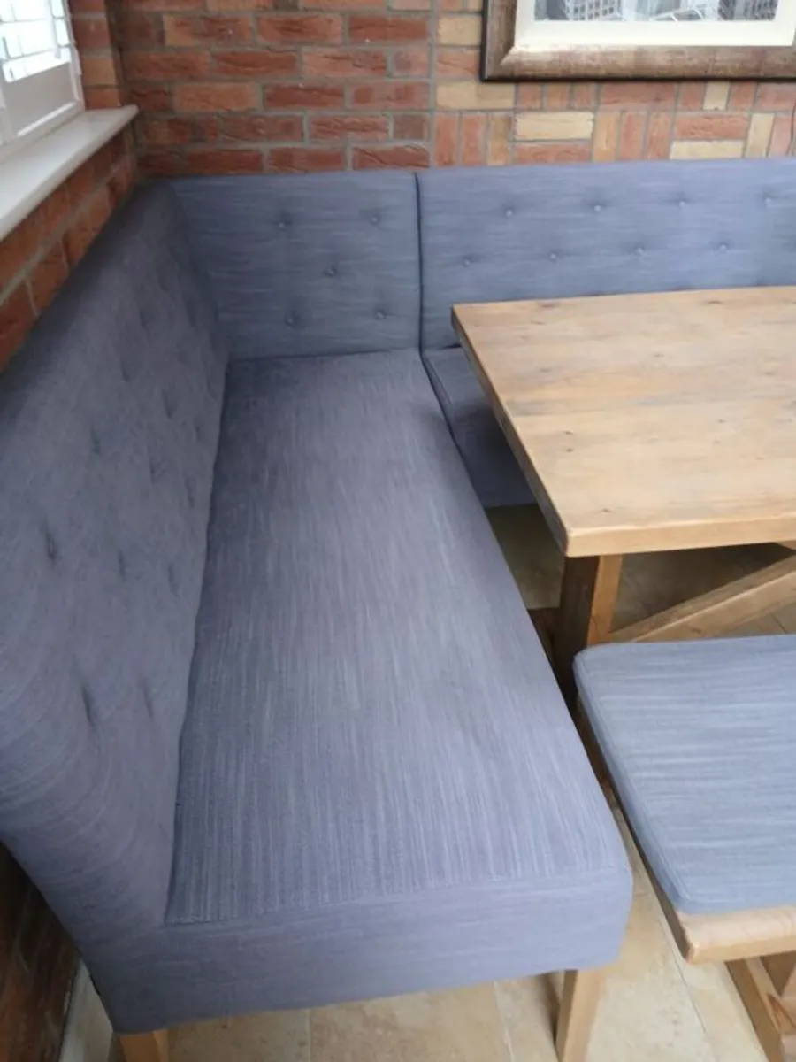 Dining Corner Booth, table and bench - Image 2
