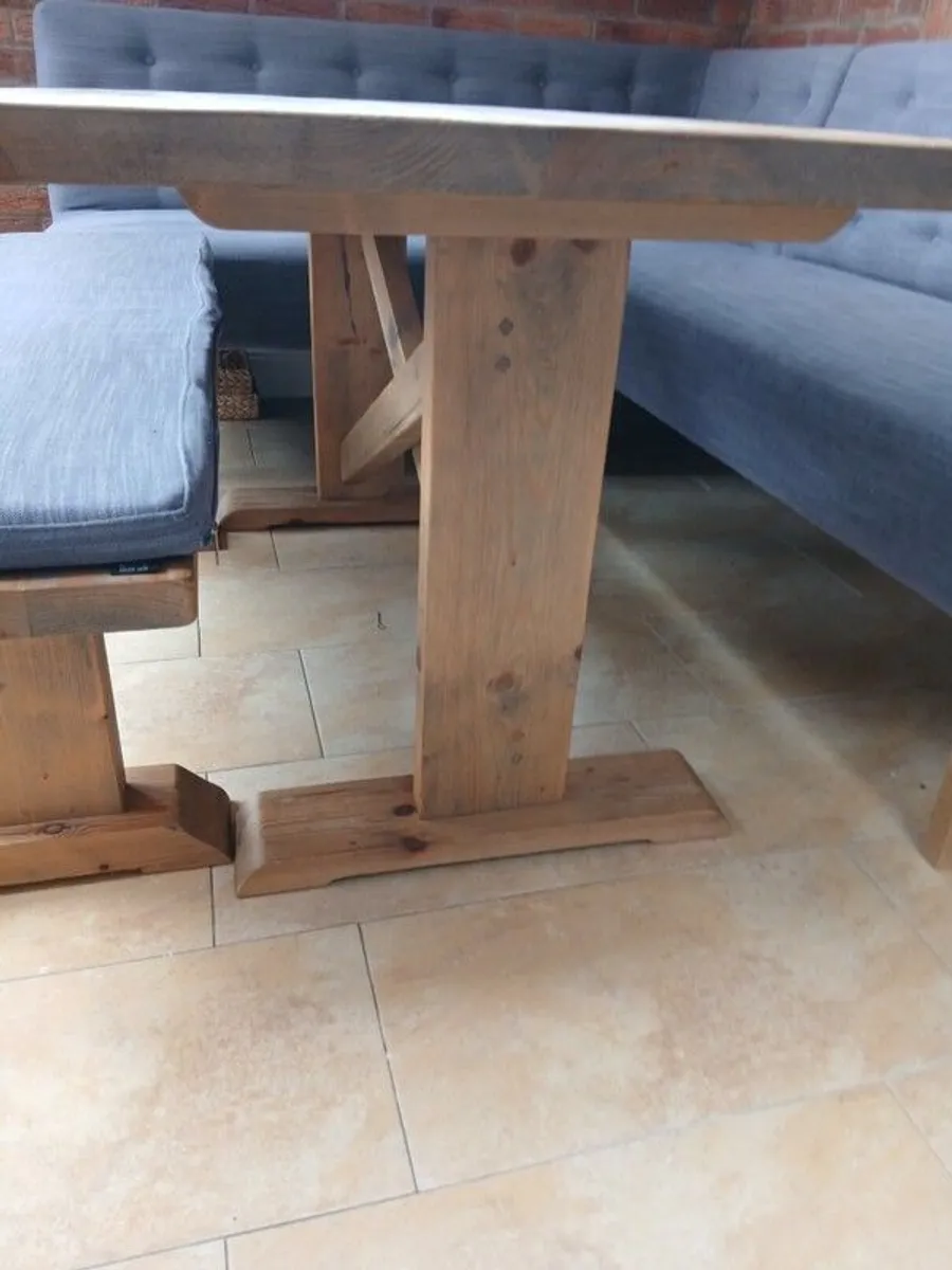 Dining Corner Booth, table and bench - Image 4
