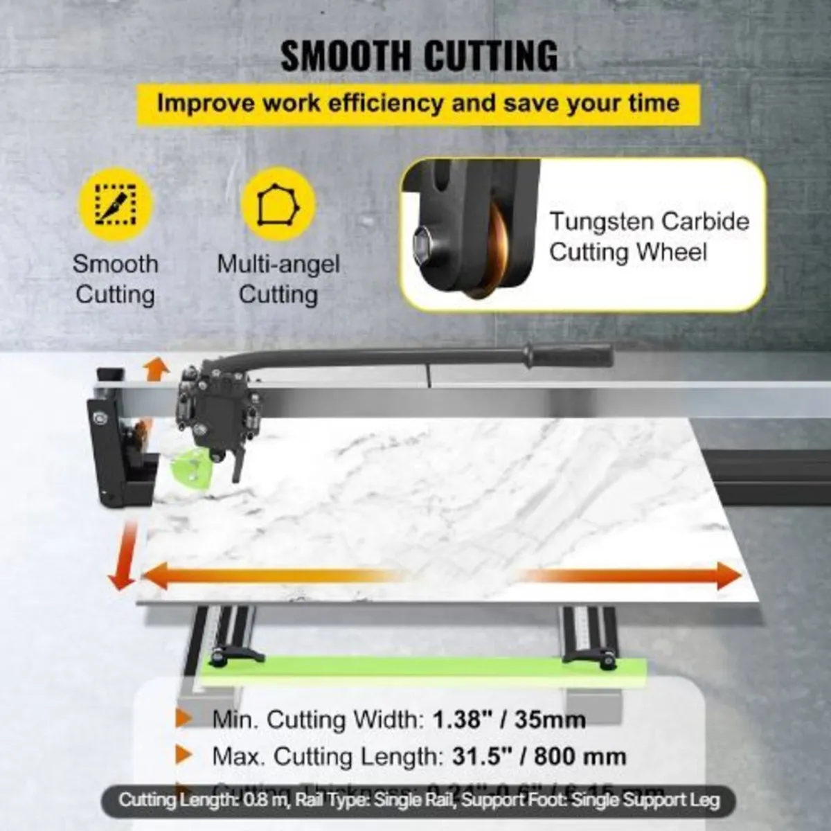 31 Inch Blue Manual Tile Cutter - Image 2