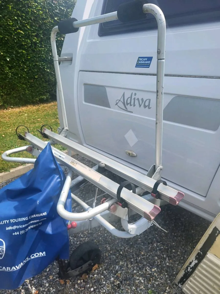 Caravan bike rack and 2 camp beds - Image 2