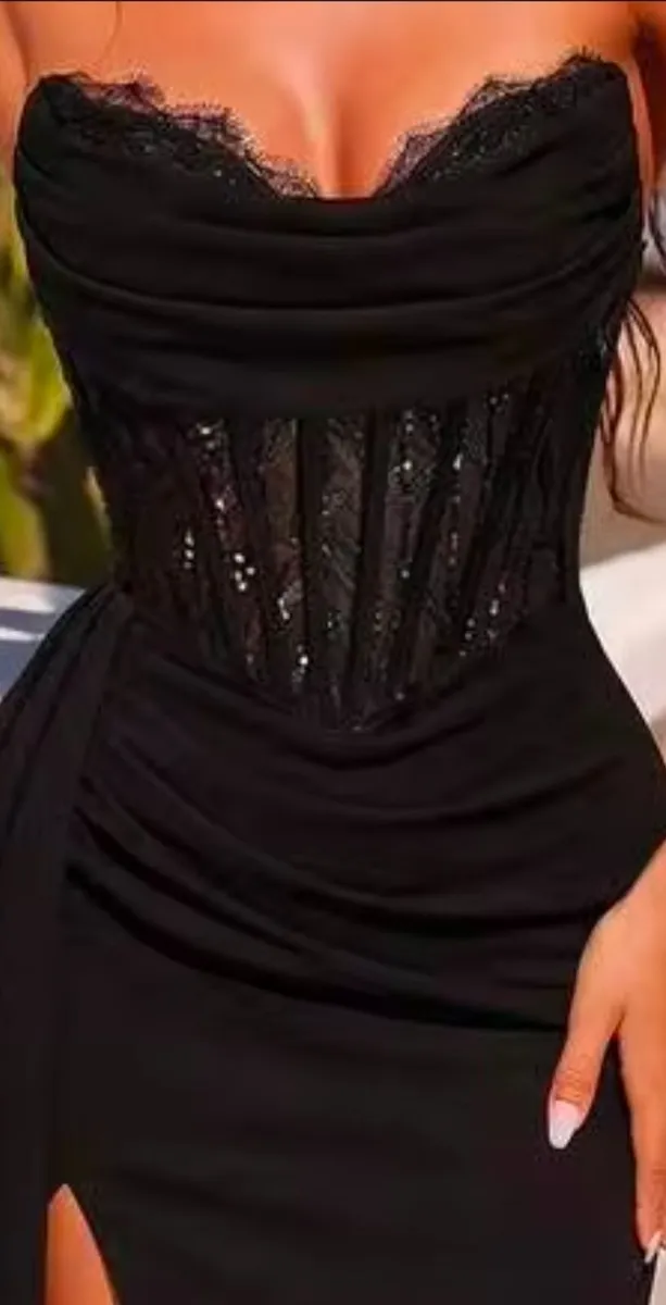 Black full length debs dress - Image 2