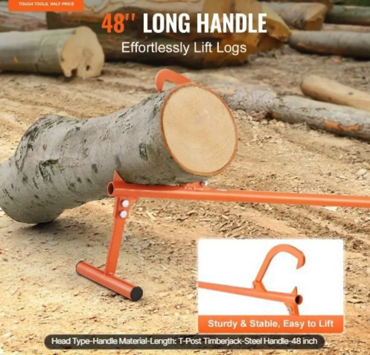 Timberjack, 48 in, Heavy Duty Log Lifter - Image 2