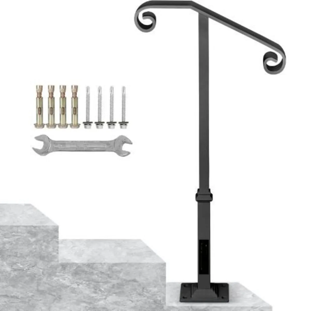 Dark Gray Single Post Handrail - Image 1