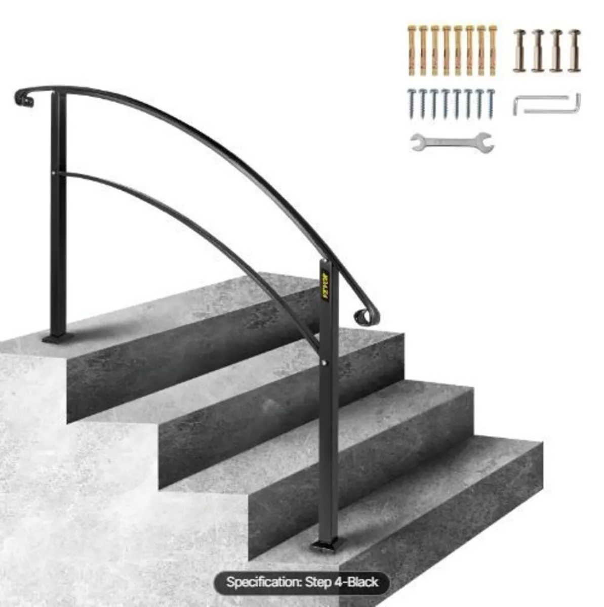 4-Step Handrail Fits 1 or 4 Steps - Image 1
