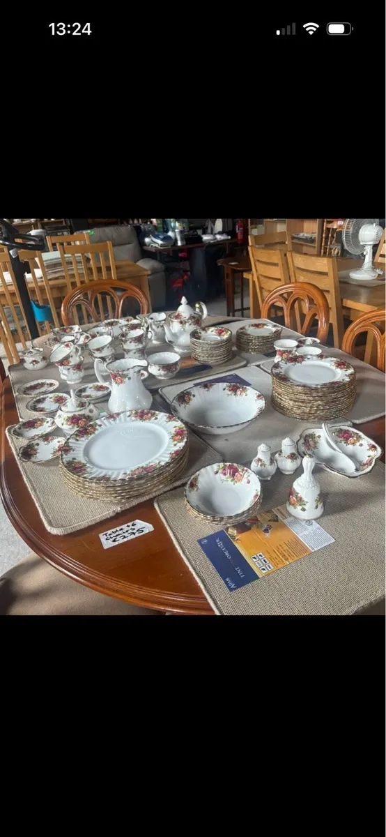 Country rose full tea set & dinner set - Image 1