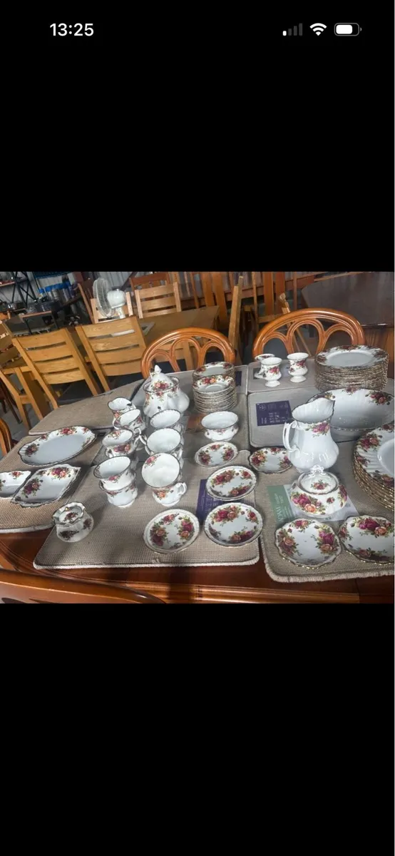 Country rose full tea set & dinner set - Image 2