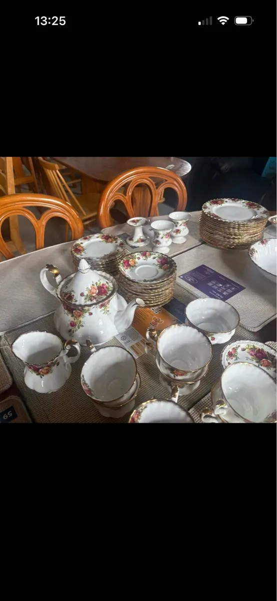 Country rose full tea set & dinner set - Image 4