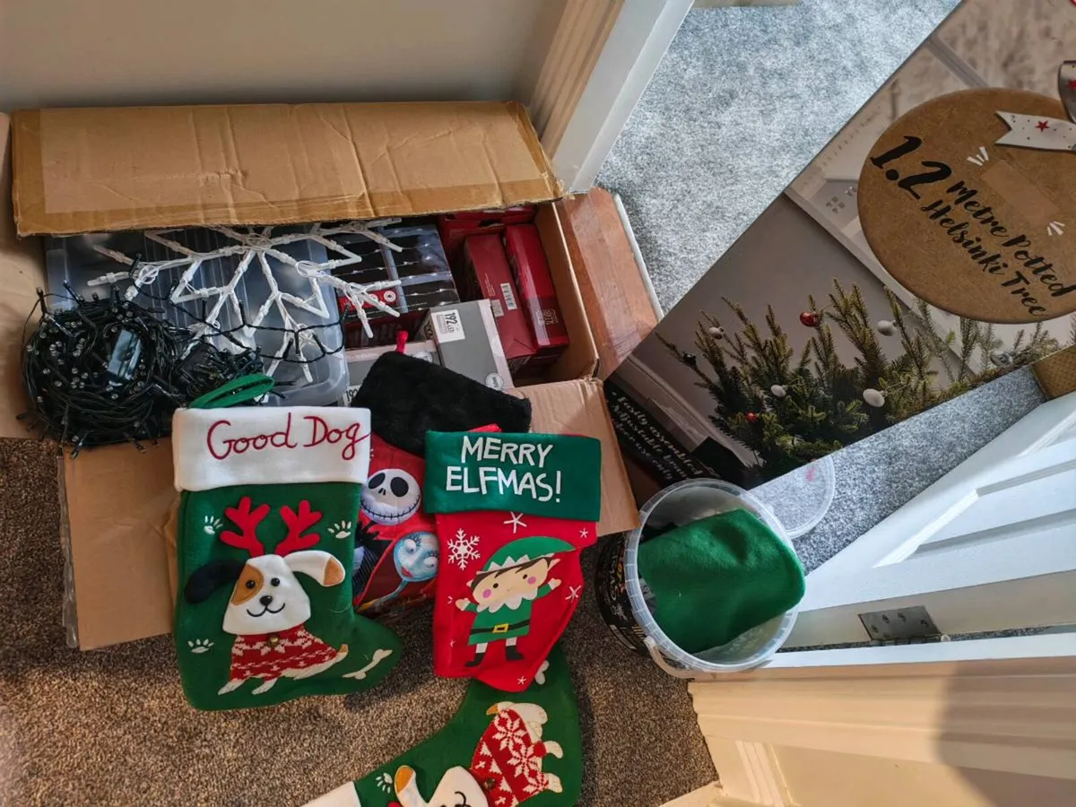 Christmas tree and decorations - Image 1