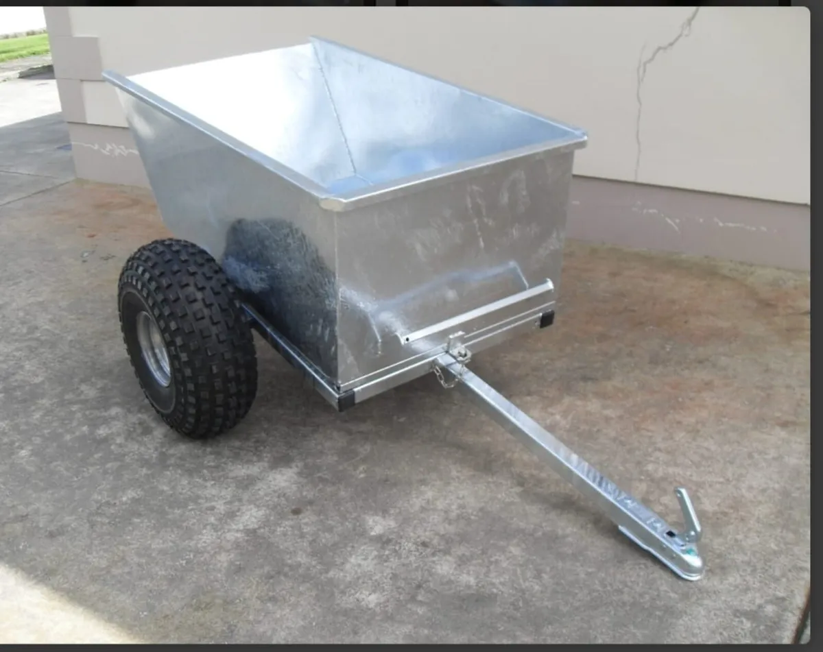 Galvanized quad tipper trailer - Image 1