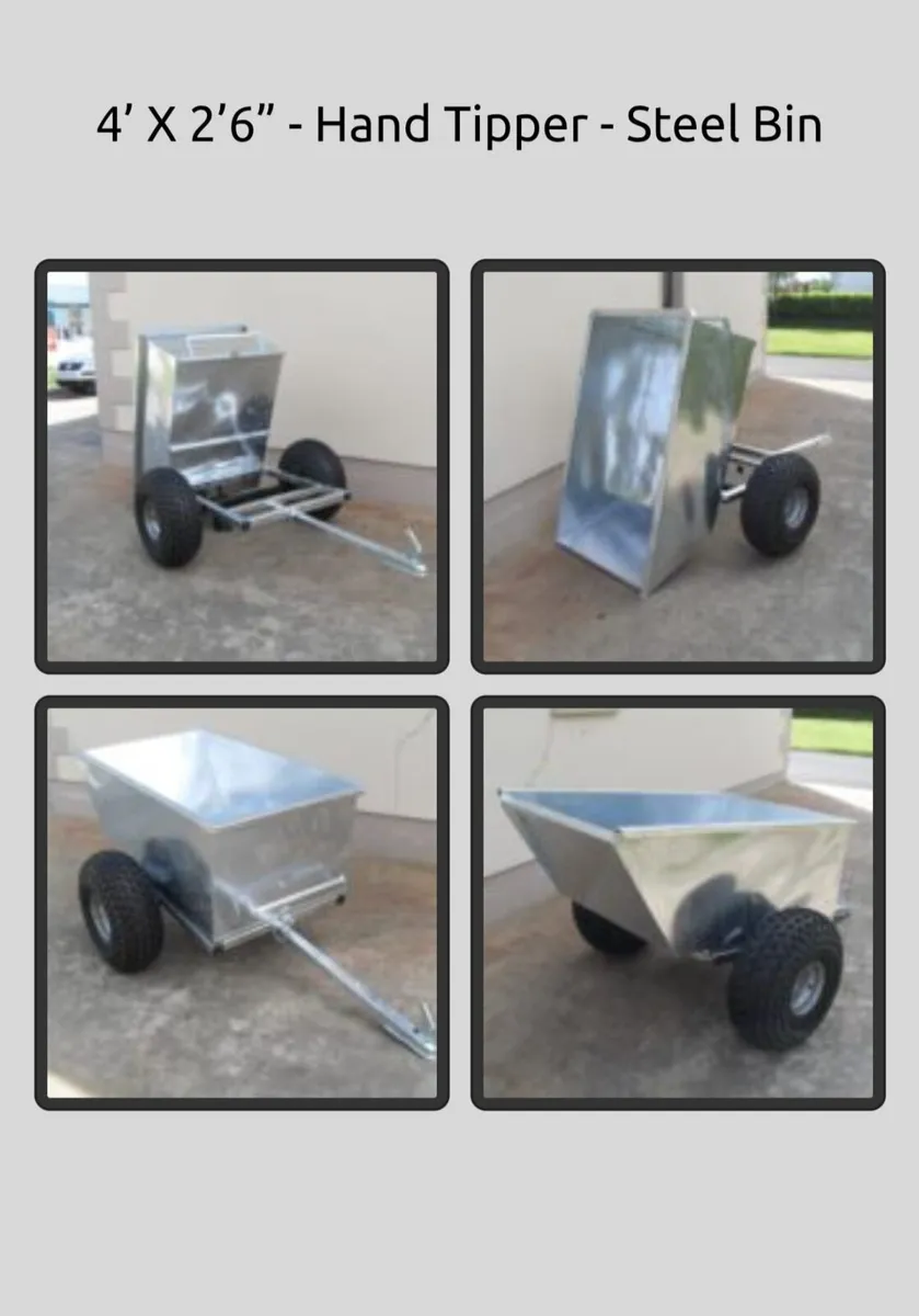 Galvanized quad tipper trailer - Image 2