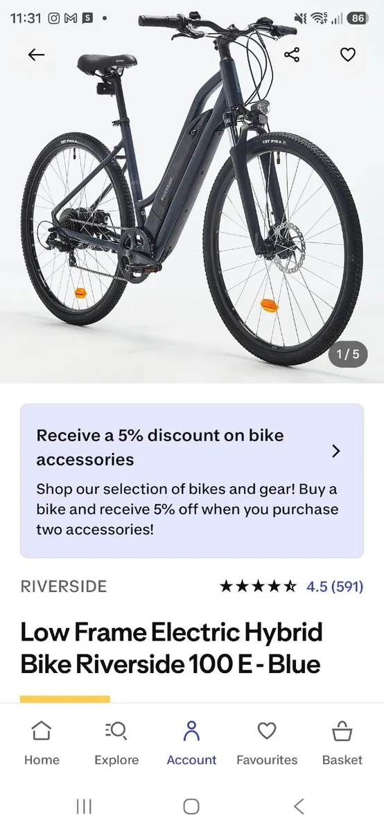 Riverside 100 E Electric Bike + Accessories – €950 - Image 3