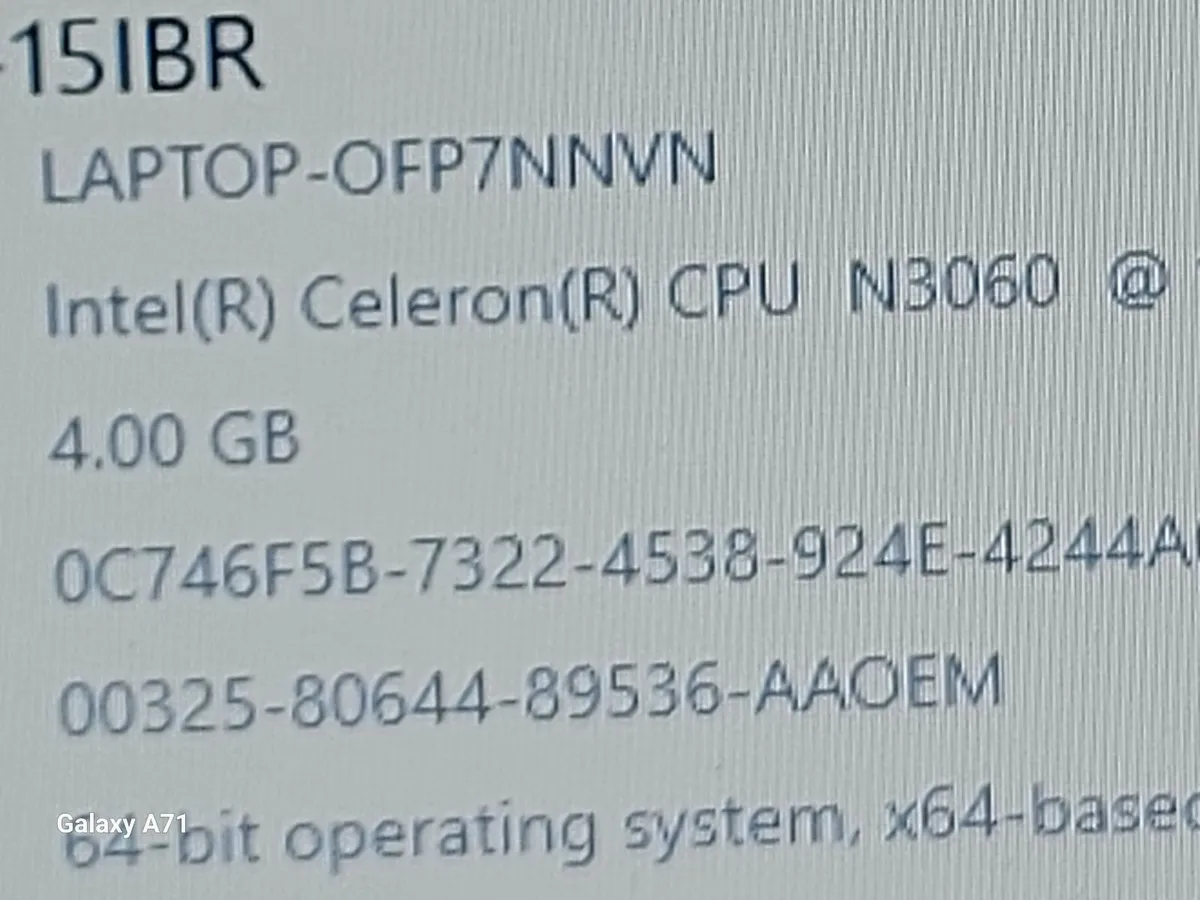 Lenovo Ideapad Laptop Model 110-15IBR, 4GB, 900GB - Image 2