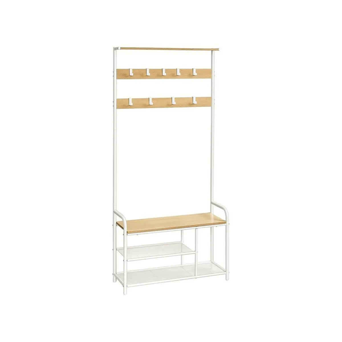 Hallway Coat Rack with Bench & Shoe Storage 9 Hoo - Image 4