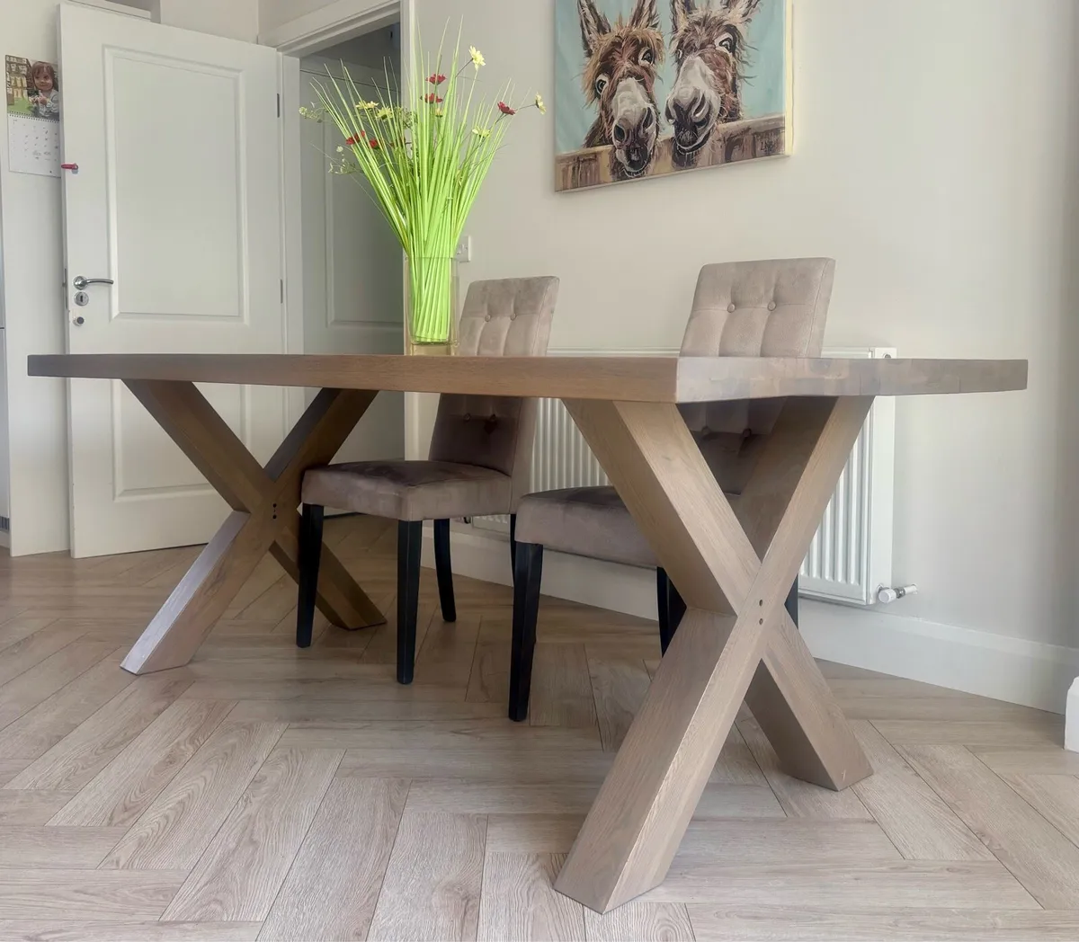 Solid Oak Dining Table - Image 1
