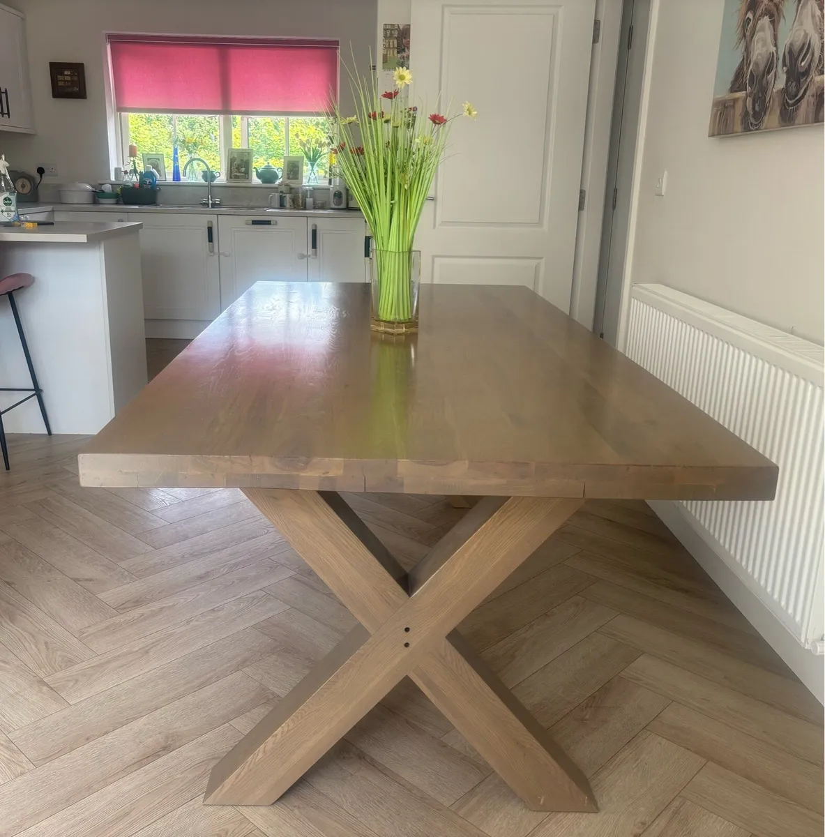 Solid Oak Dining Table - Image 3