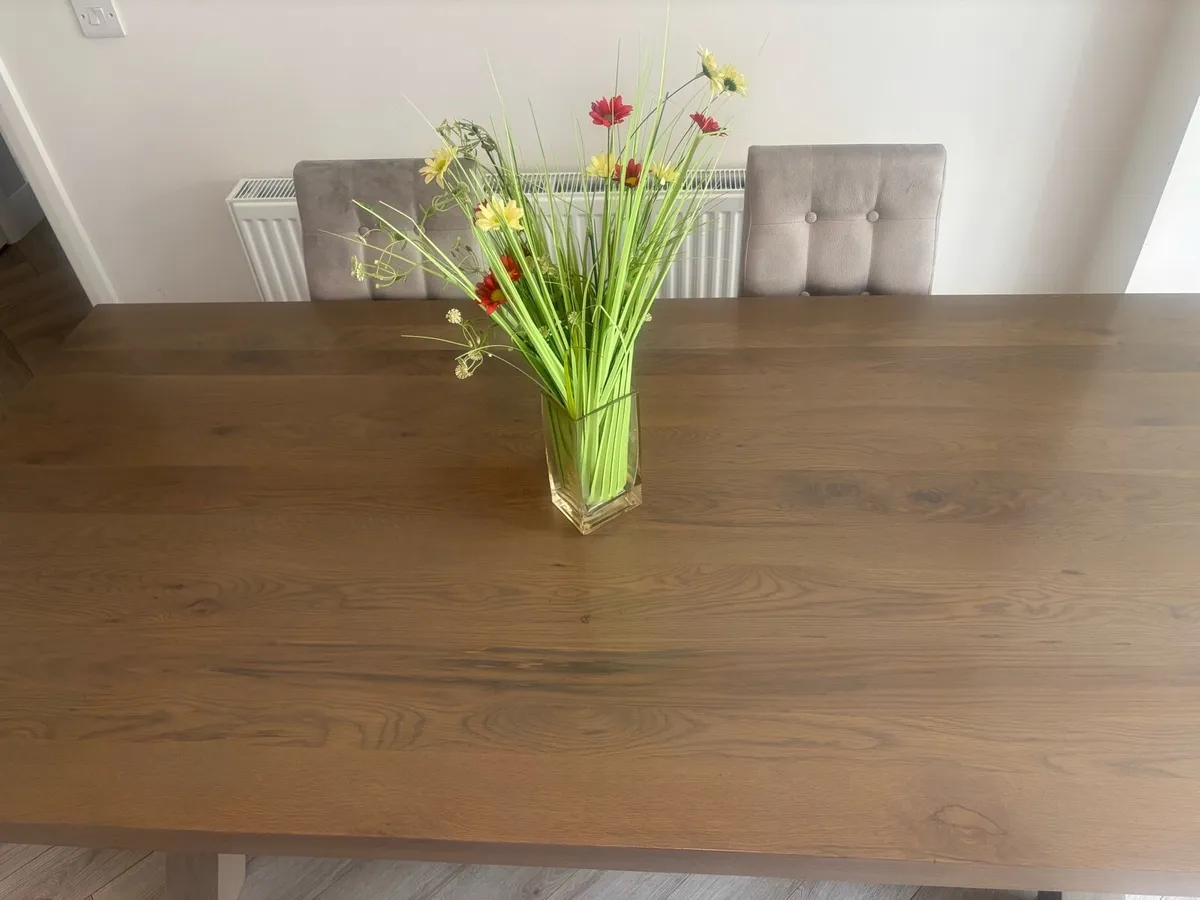 Solid Oak Dining Table - Image 4