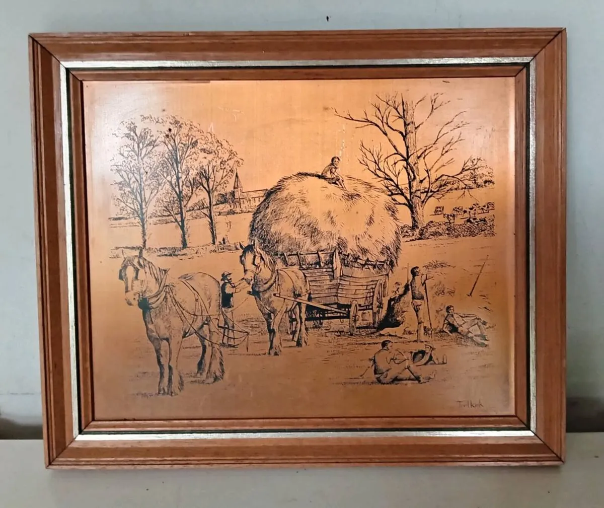 Two Joel Kirk Vintage Copper Etchings - Image 2
