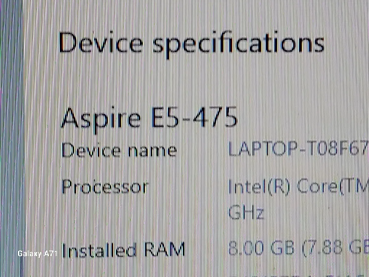 ACER ASPIRE Laptop E5-475, 8GB Ram, 900GB HDD - Image 3