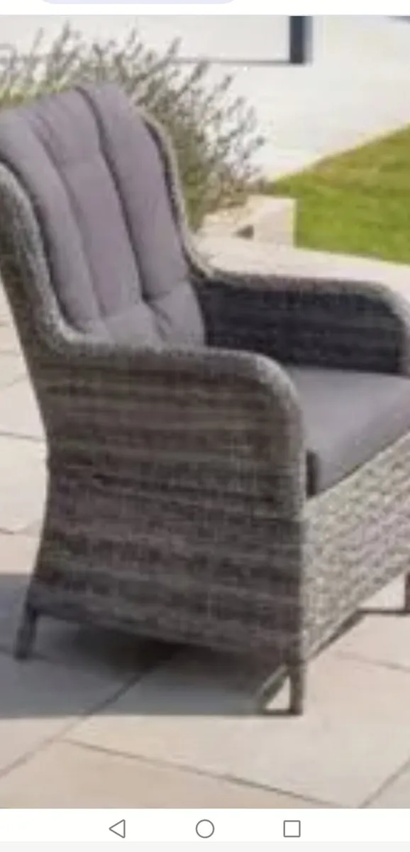 **66% OFF** Brand New Grey Rattan High Back Chairs