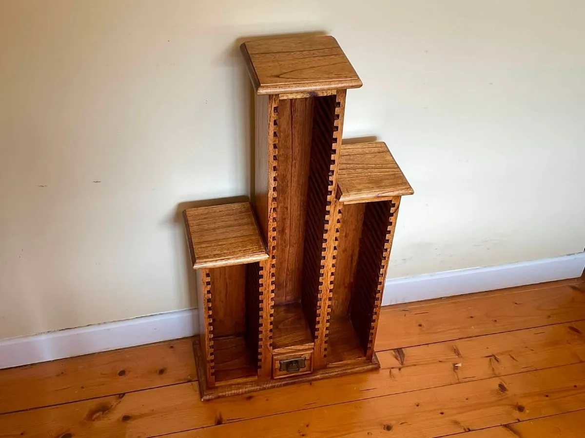 Solid Wooden Freestanding CD Storage Tower - Image 2