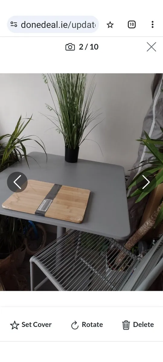New grey steel bar table indoor/outdoor use - Image 1