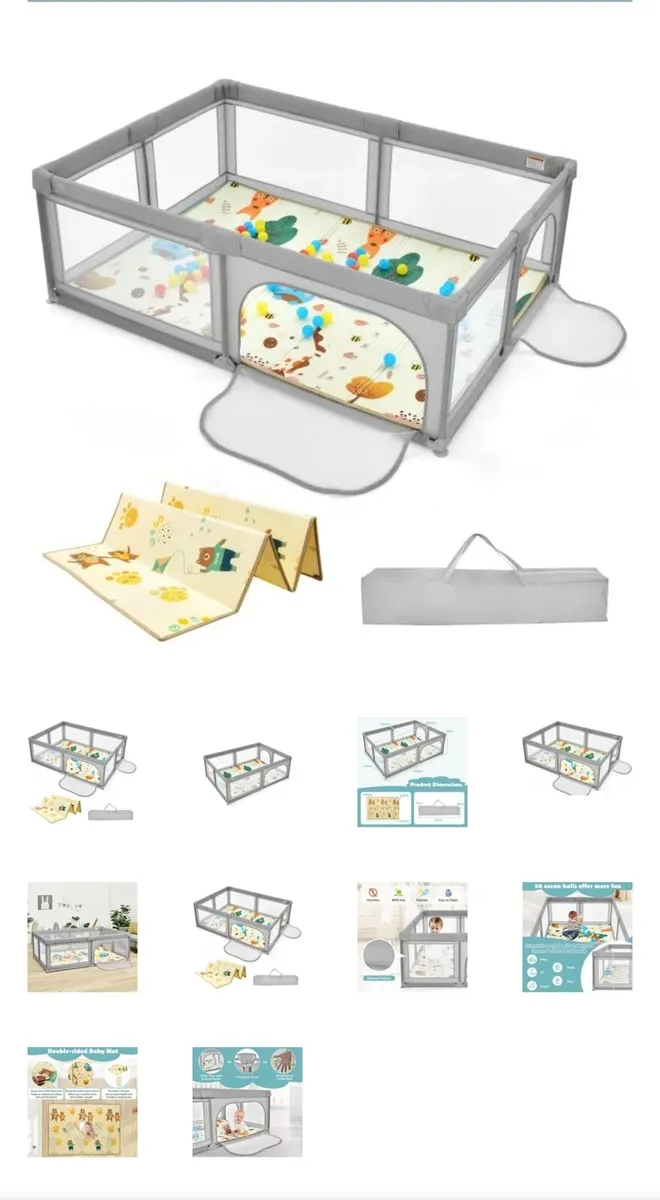 XL Montessori Baby Playpen and Ball Poil - Image 1