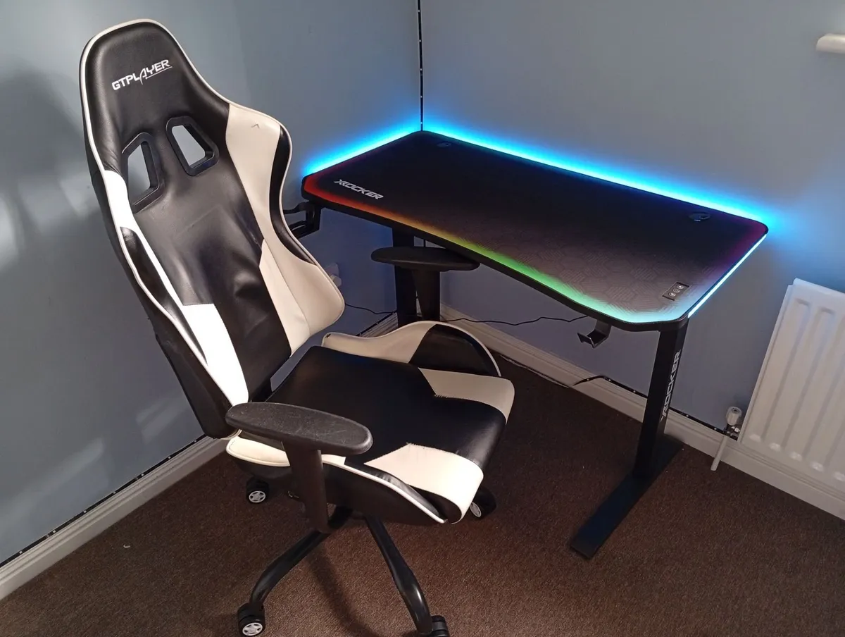 X Rocker Cobra RGB App Controller Gaming Desk + Ga - Image 2