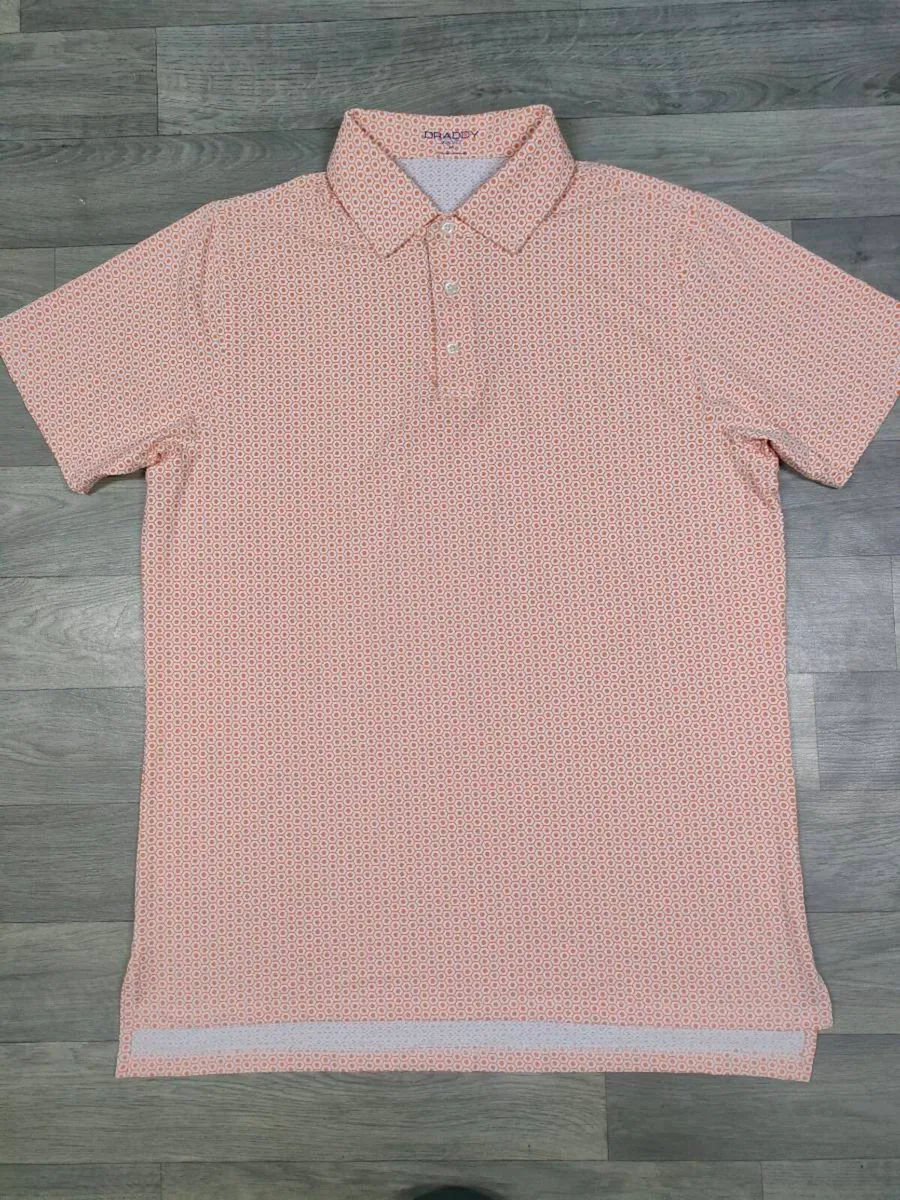 B Draddy Sport Patterned Golf Polo Shirt Mens M/L - Image 2