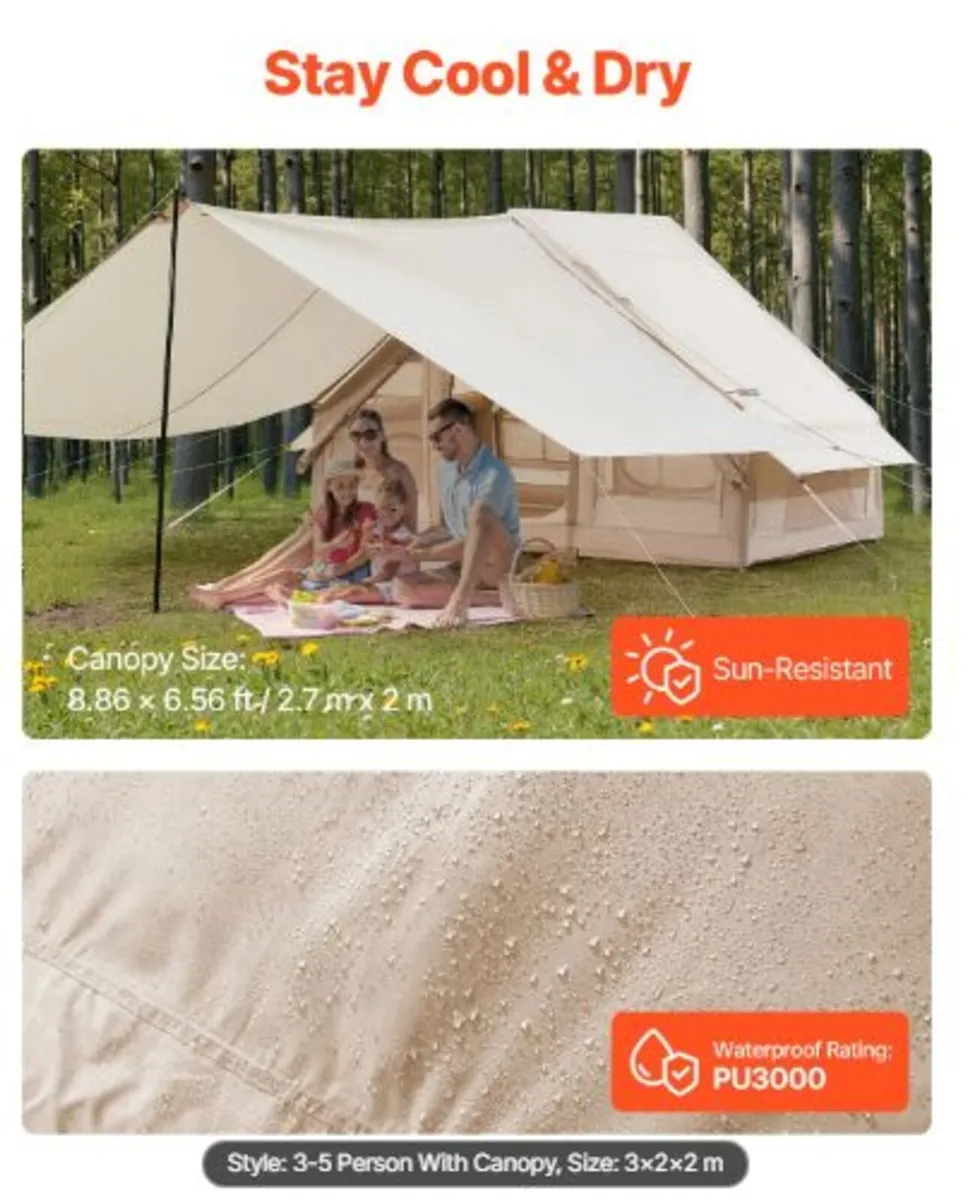 Inflatable Tents for Camping,3-5 Person Easy Setup - Image 3